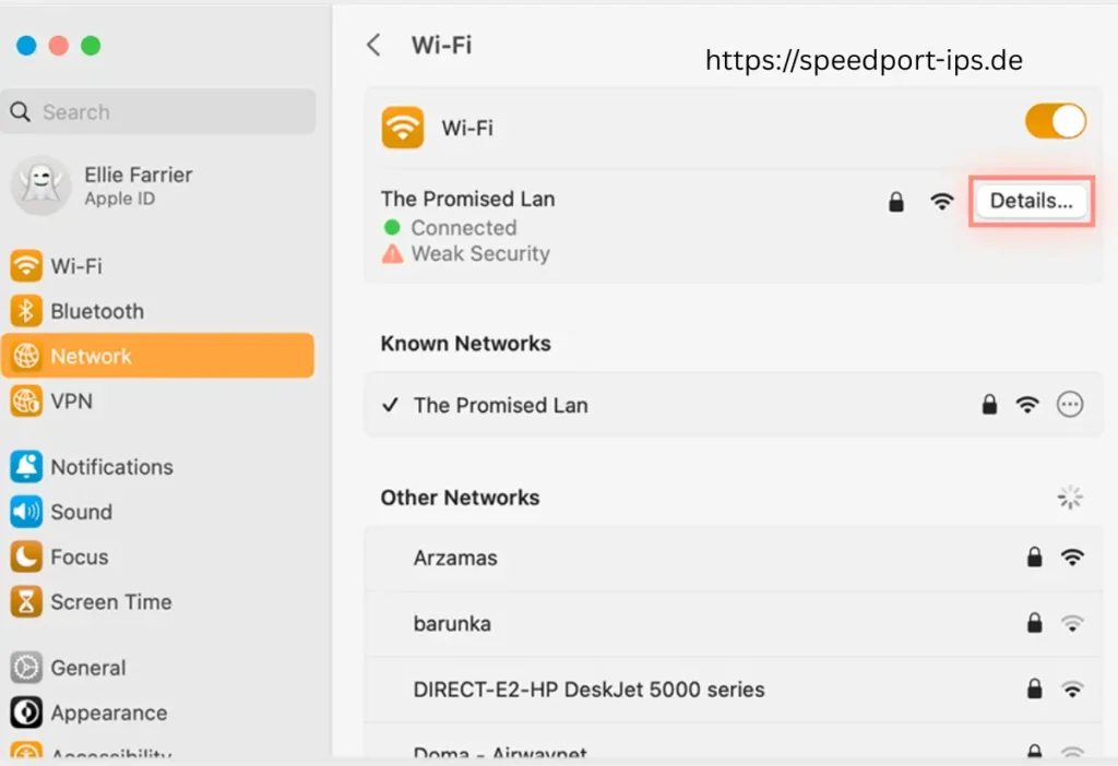 19216821 Router-IP-Adresse über Mac finden