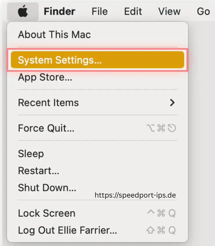 http Speedport IP 192.168 l 2 über Mac