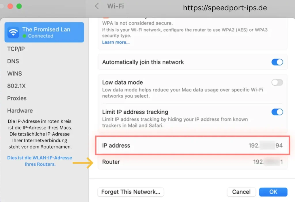 telekom Router-IP-Adresse über Mac finden