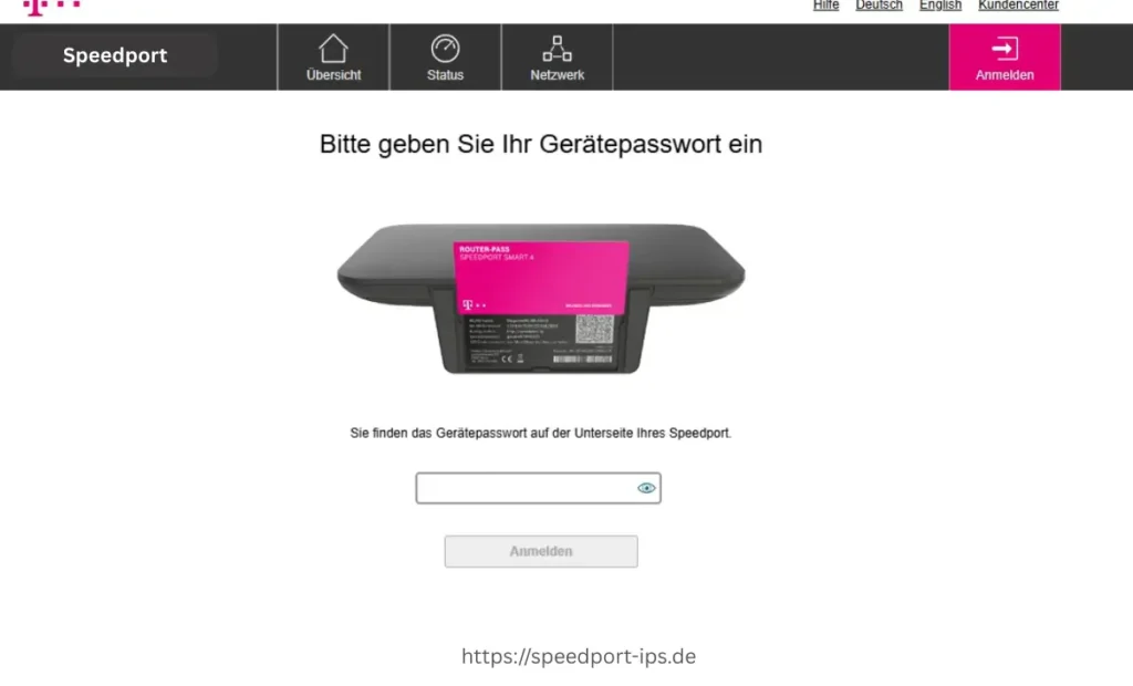 Speedport.ip admin login