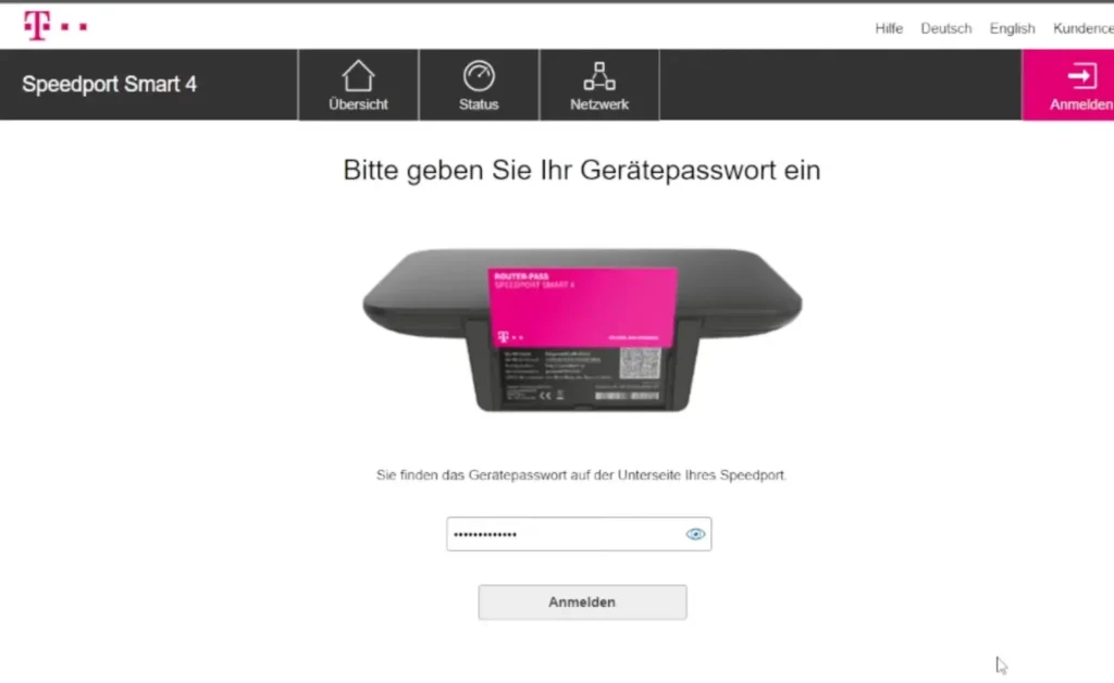 Speedport 4 Einstellungen