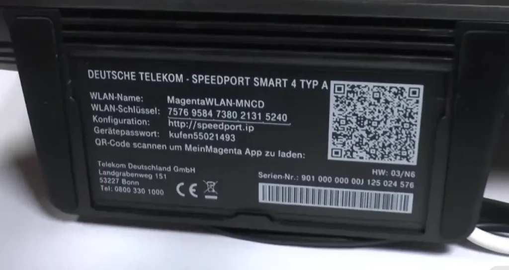 speedport smart 4 Gerätepasswort